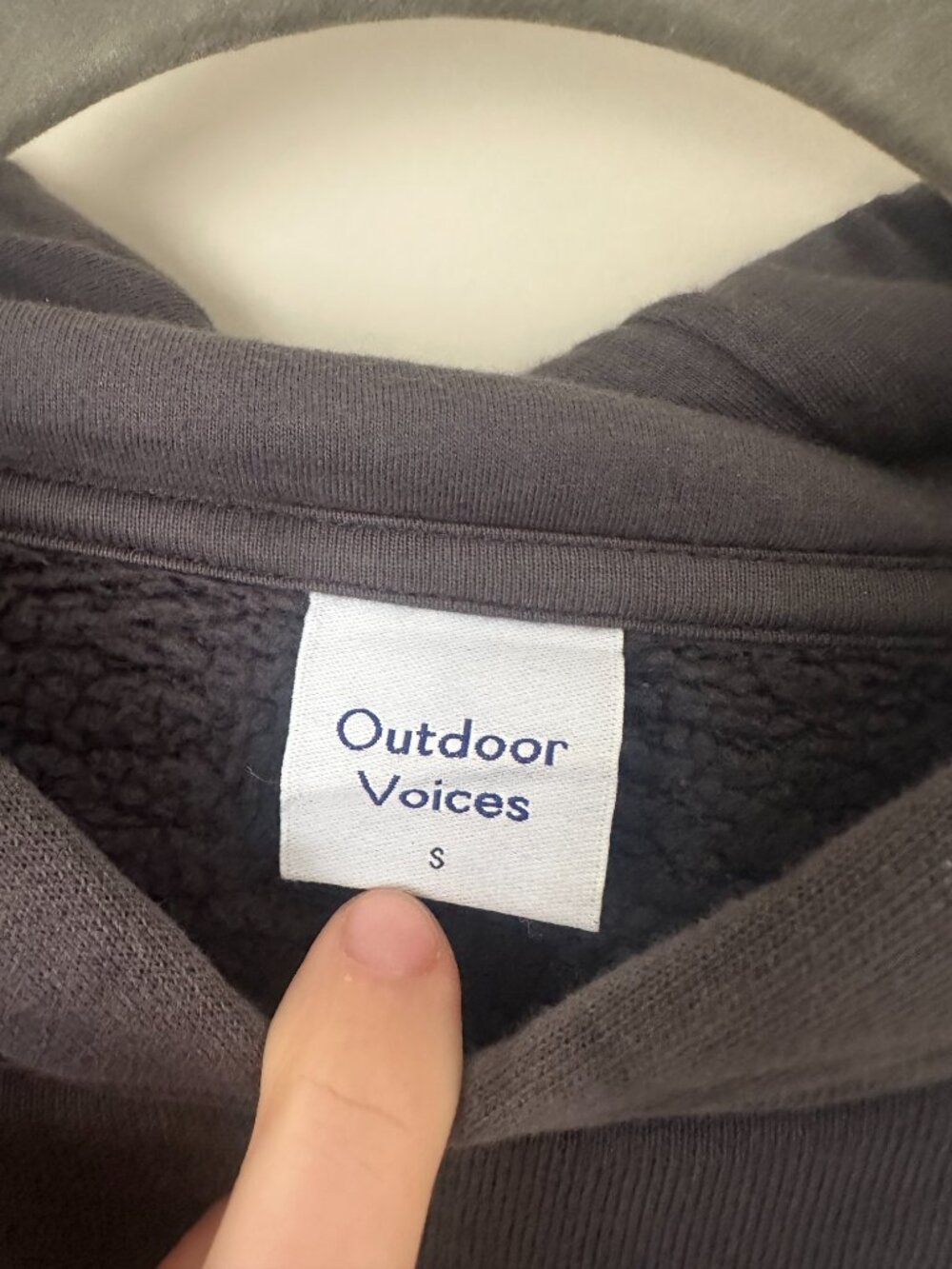 Outdoor Voices Grey Nimbus Cotton Cropped Hoodie - Picture 4 of 4